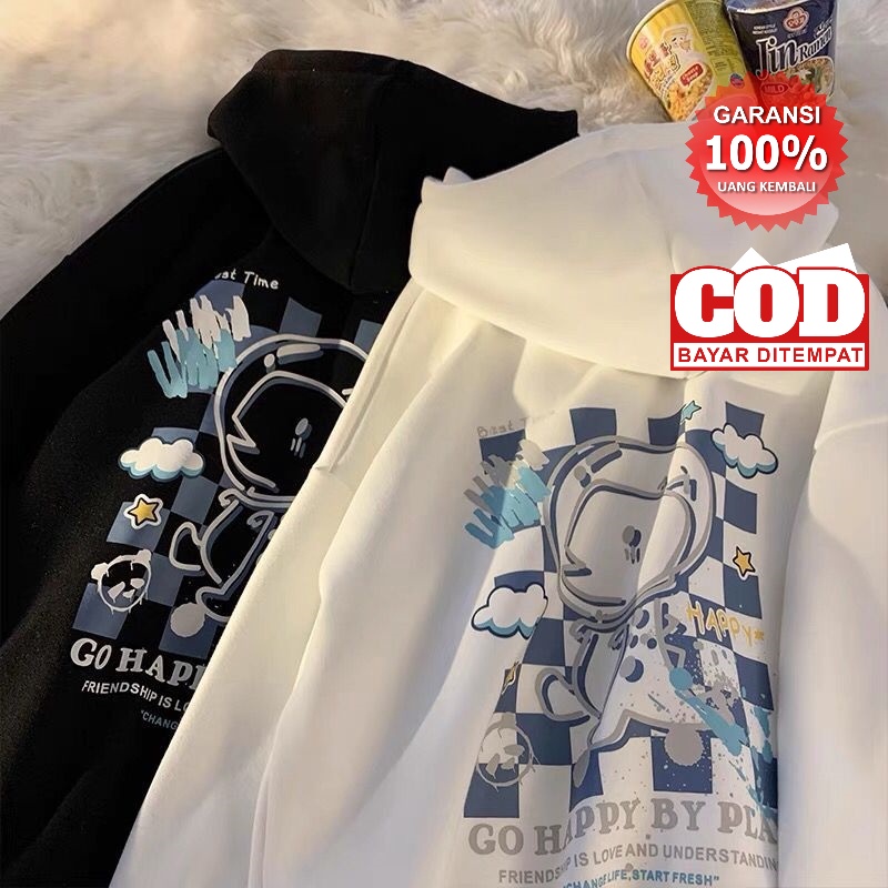 Promo Cod Hoodie Couple Pria Wanita Satuan Funny Cartoon Print Loose Hoodie Couple 2022 New Hanins Fashion Hoodie Coat for Men and Women