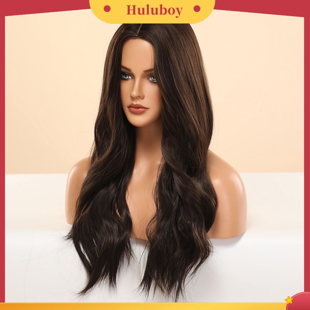 Rambut Palsu Highlight Ombre Bahan Mesh Lembut Untuk Wanita