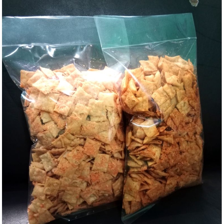 

1kg Keripik Pangsit Gurih Renyah Aneka Rasa Makanan Ringan Cemilan Snack