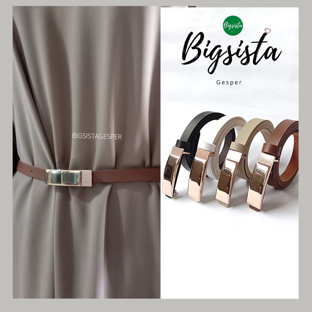 Ikat Pinggang Jumbo Wanita Untuk Gamis Gaun Dress Aksesoris Fashion Gesper Tali Belt Cewek Kecil Ukuran Panjang Big Size Oversize Perempuan