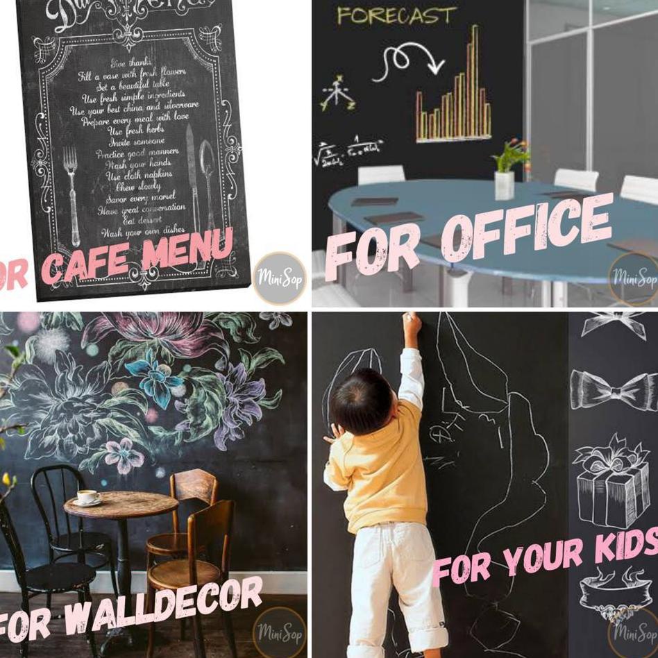 

Model Populer Stiker Papan tulis Whiteboard Blackboard Spidol Kapur hitam putih hijau 60 x 200 tempel