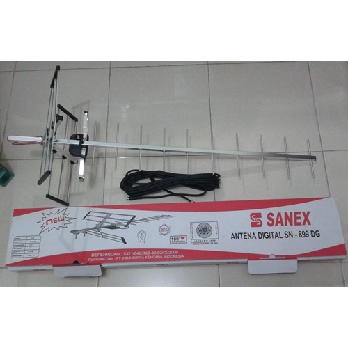 Antena Untuk LED TV Outdoor TV Digital &amp; Analog SANEX SN 899 free kabel 10m