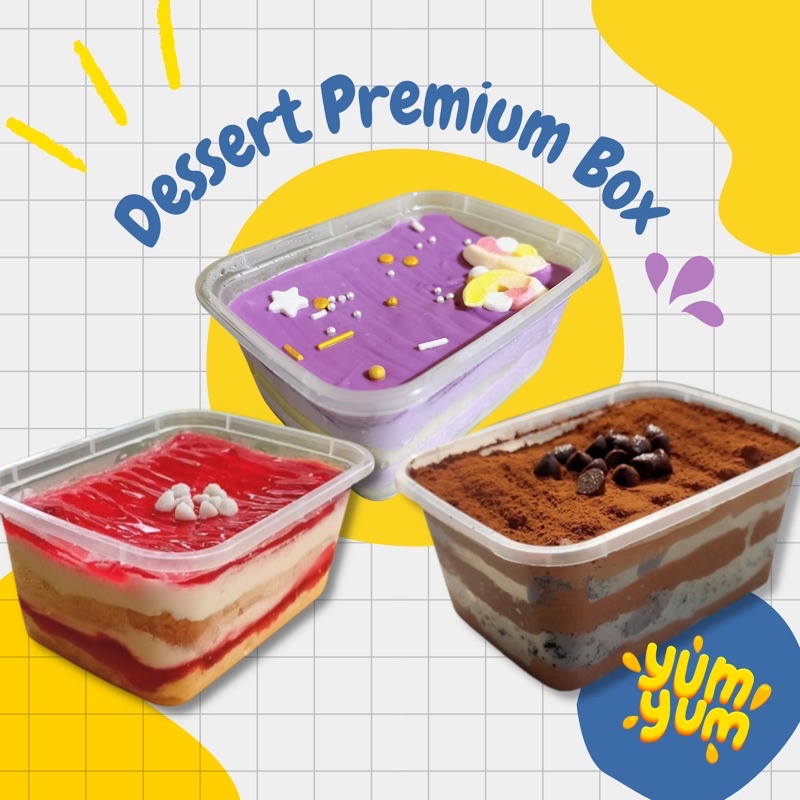 

Dessert Box (Premium Quality) | 250 ml | 14 Variant | Cemilan Enak | Hampers Kue