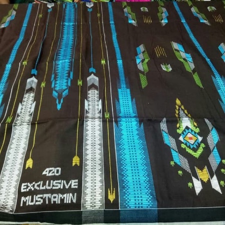 {FamilyStore} Sarung tenun sutra RAJA MUSTAMIN 420 EXCLUSIVE motif BHS SGF Berkualitas