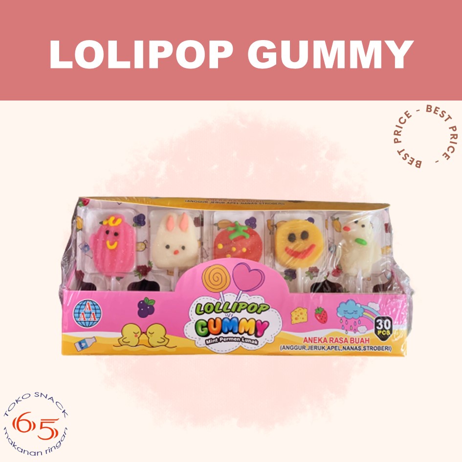 

Lolipop Gummy. permen lunak. BOX