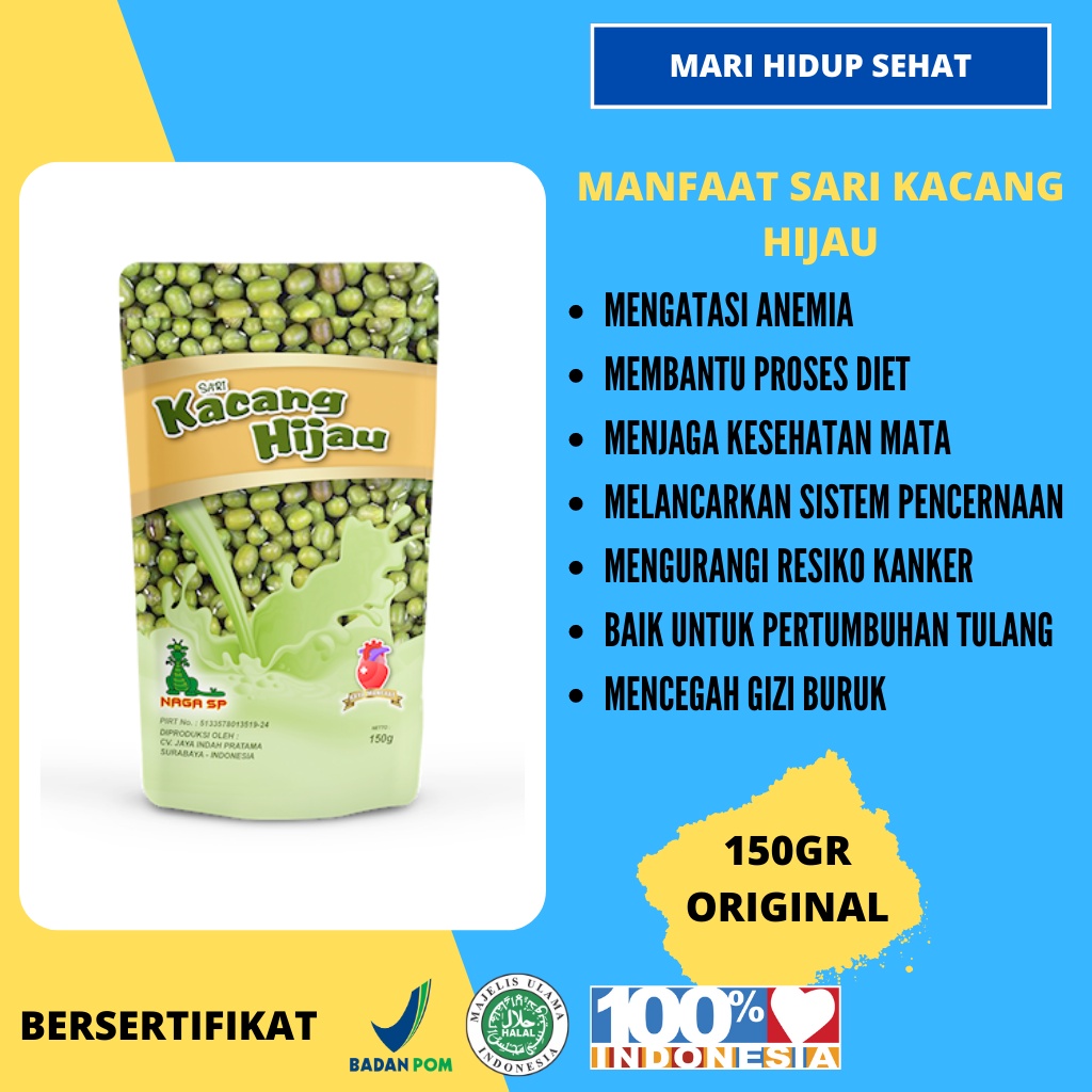 

Beli 1 GRATIS 1 / Sari Kacang Hijau Naga SP 150 Gram