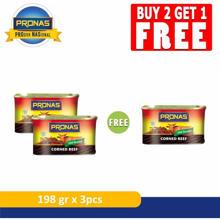 

Pronas Kornet Sapi Chili 198 Gr Buy 2 Get 1 Tx0476
