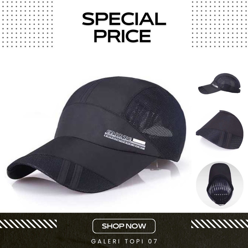 Topi Trucker Baseball Quick Drying Mesh Topi Baseball Pria Sobek Sobek Topi Baseball PRIA BINTANG Sn