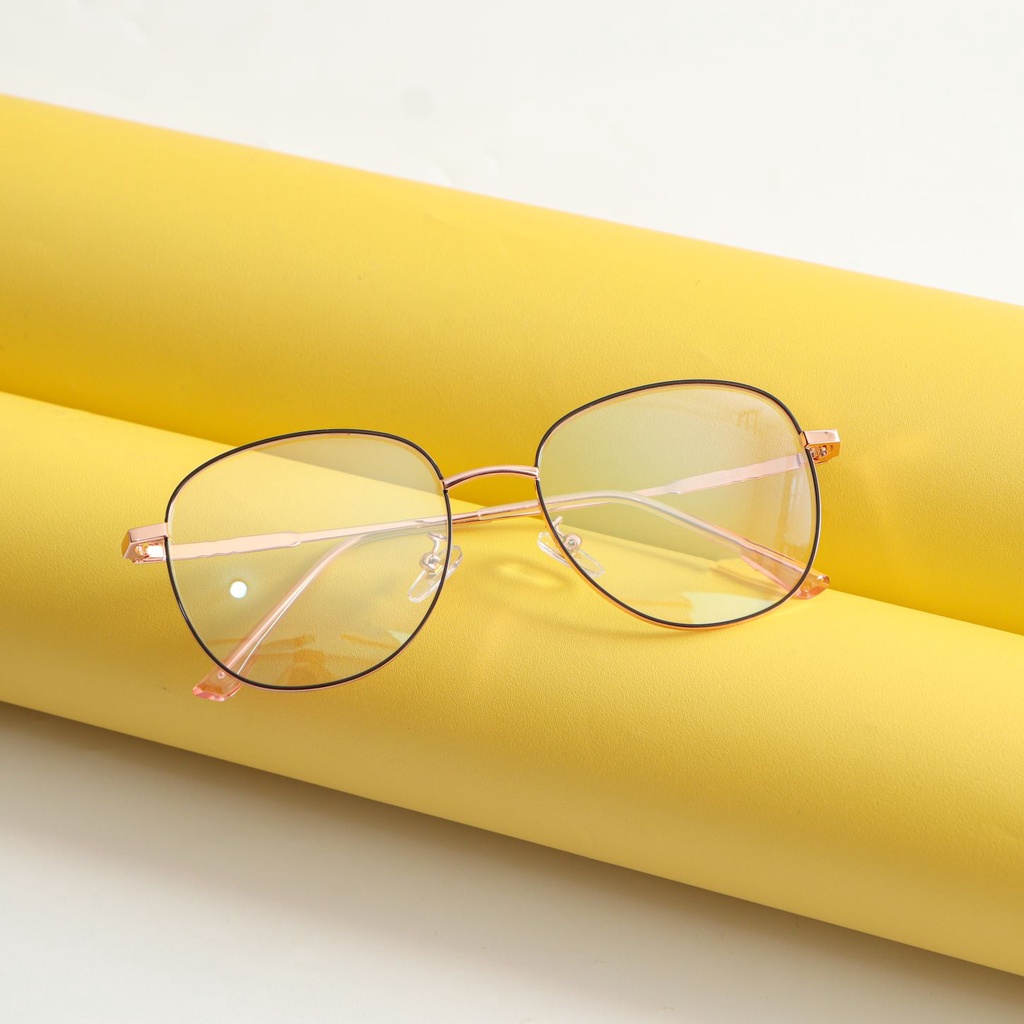 Frame Cewe Besi Hitam & Pink Lentur