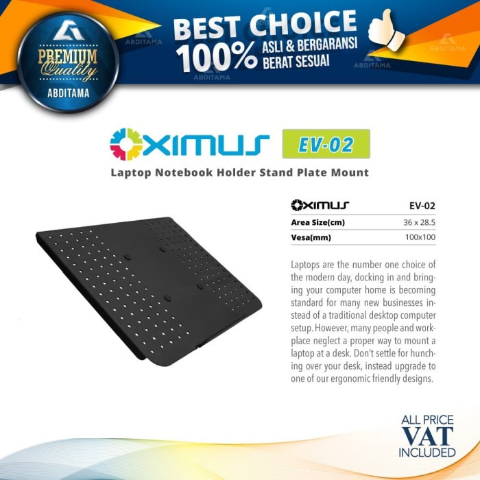 Bracket Bracket Laptop Notebook Holder Stand Plate Mount Oximus Ev02