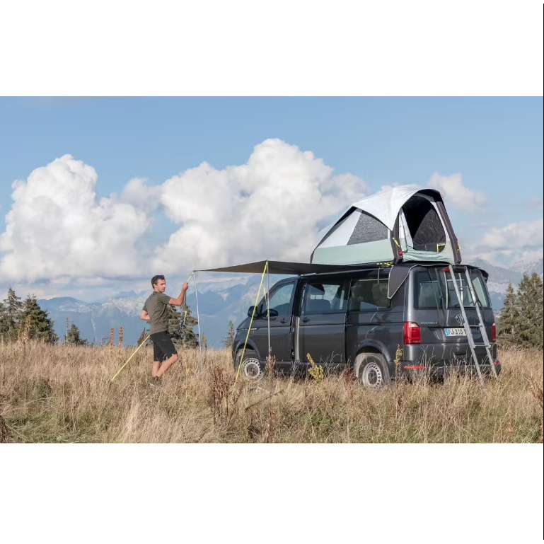 QUECHUA 500 Tenda Rooftop Van Fresh &amp; Black Untuk 2 Orang