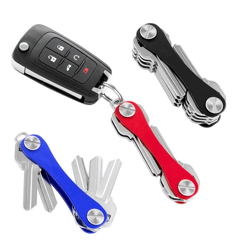 [Harga Grosir] Gantungan Kunci Portable Aksesoris Klip Penahan Kunci Rumah Tangga Penyimpanan Kunci Serbaguna Liontin Logam Key Holder Clip