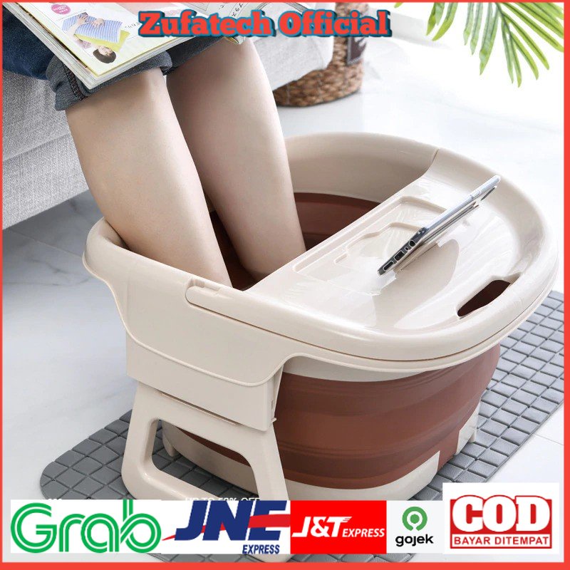 XINYU Baskom Air Lipat Rendam Kaki Pedicure Manicure SPA Foldable Collapsible - SN521 - Brown