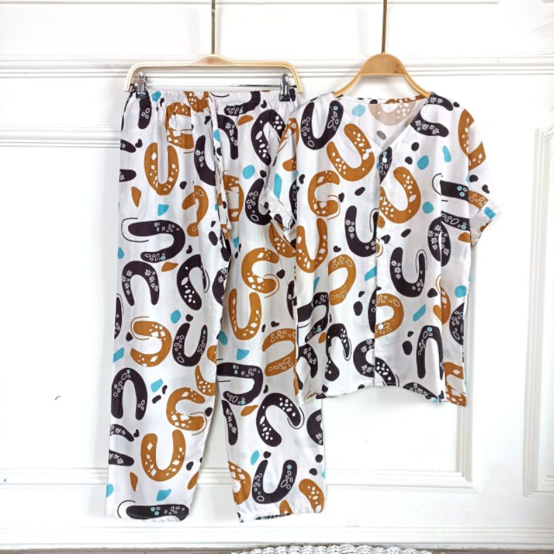 (BISA COD) DAILY WEAR SETELAN WANITA ONESET BAJU WANITA VIRAL BABYDOLL RAYON PAJAMAS ADEM PIYAMA RAY