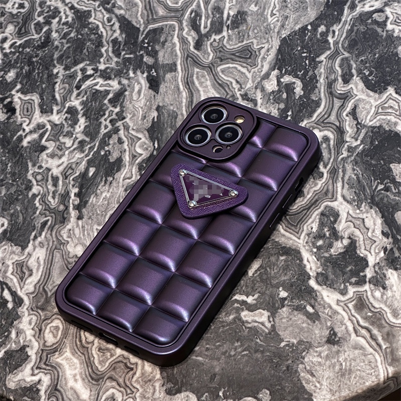 IPHONE Casing Deep Purple Kompatibel Untuk Iphone14 13 12 11 Pro X XS Max XR Desain Fashion Casing Anti Jatuh