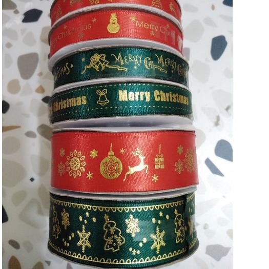 

Dapatkan Segera Pita satin motif natal merah hijau emas 2,5 dan 1, 2cm 20 yard***