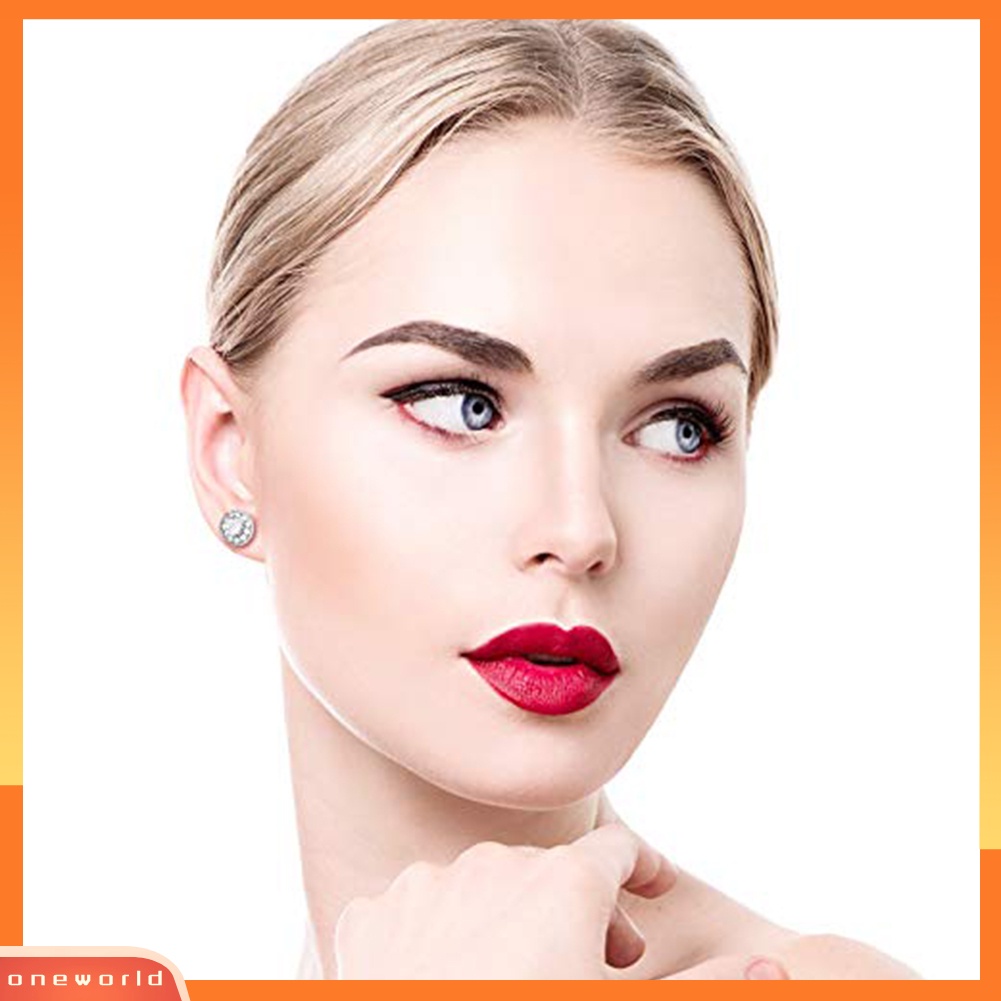 [WONE] 30pasang Wanita Hati Segitiga Mutiara Imitasi Berlian Imitasi Stud Earrings Set Perhiasan