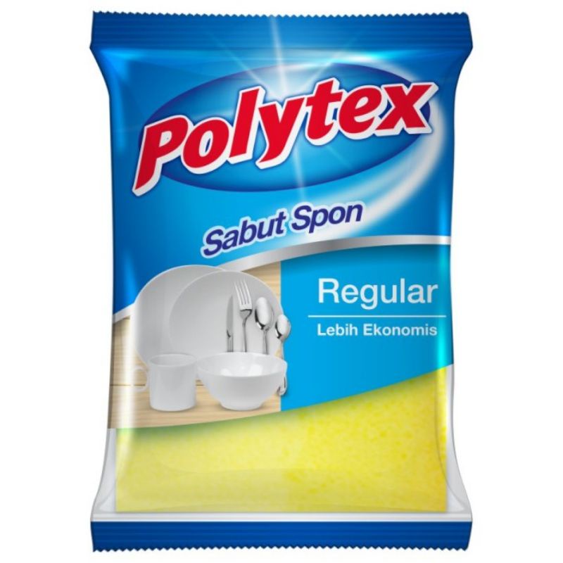 POLYTEX SABUT 1'S SPONS CUCI PIRING KUNING HIJAU