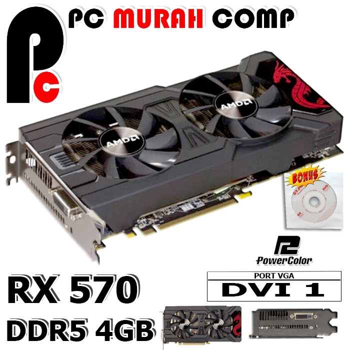 VGA Amd Radeon GAMING RX 570 4GB DDR5 256 BIT