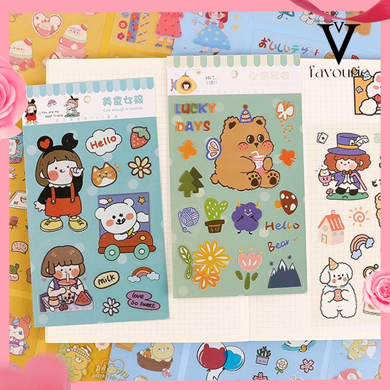 COD102Pcs Stiker Graffiti Kartun Beruang Lucu Anti Air Untuk Dekorasi Kopersepeda DIY Stationary -FA