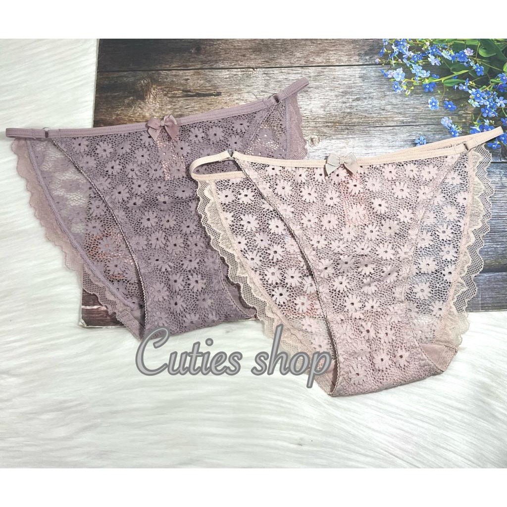 CELANA DALAM WANITA CANTIK LACE MOTIF BUNGA KECIL