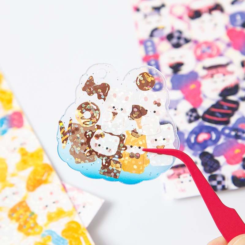 42pcs Menyesuaikan Stiker Guka Set Stiker Hias DIY Board Set