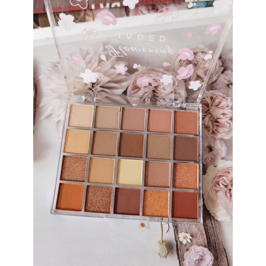 DIKALU Eyeshadow 20 Warna Glitter Matte Kombinasi Tahan Lama JADED-Flowering Jaded-1