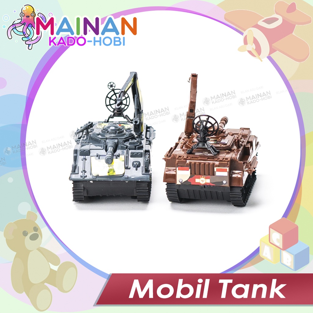 MAINAN ANAK DIECAST MOBIL BATTLE TANK TEMPUR MILITER