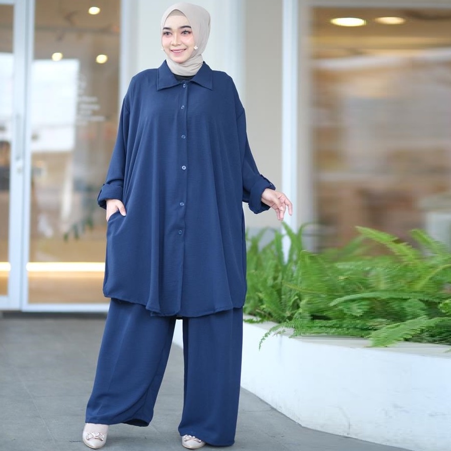 SETELAN CRINKLE AIRFLOW LD 140 160 SUPER JUMBO ONE SET WANITA CRINKLE POLOS KENYAL BERTEKSTUR 5L XXX