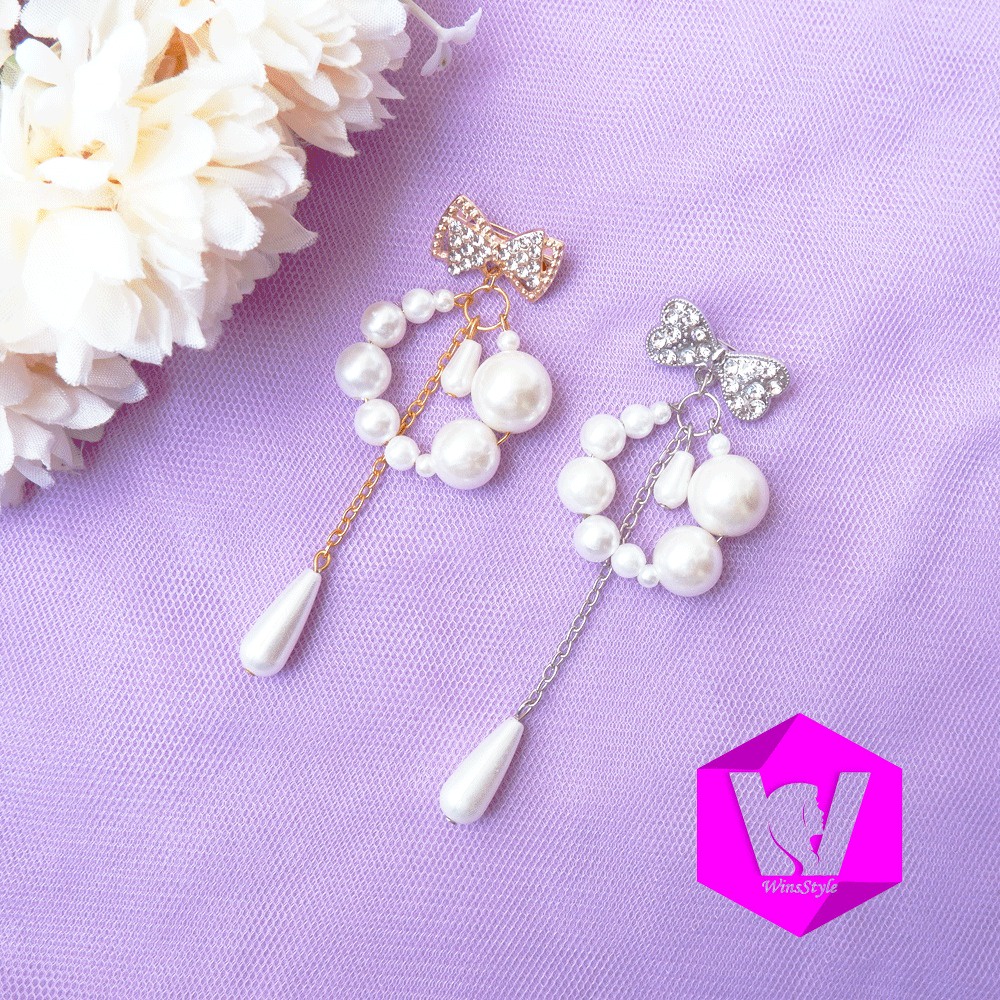 Bros Anting Kekinian Mewah Anting bros Pesta Mutiara Winsstyle Peniti Jilbab WB071