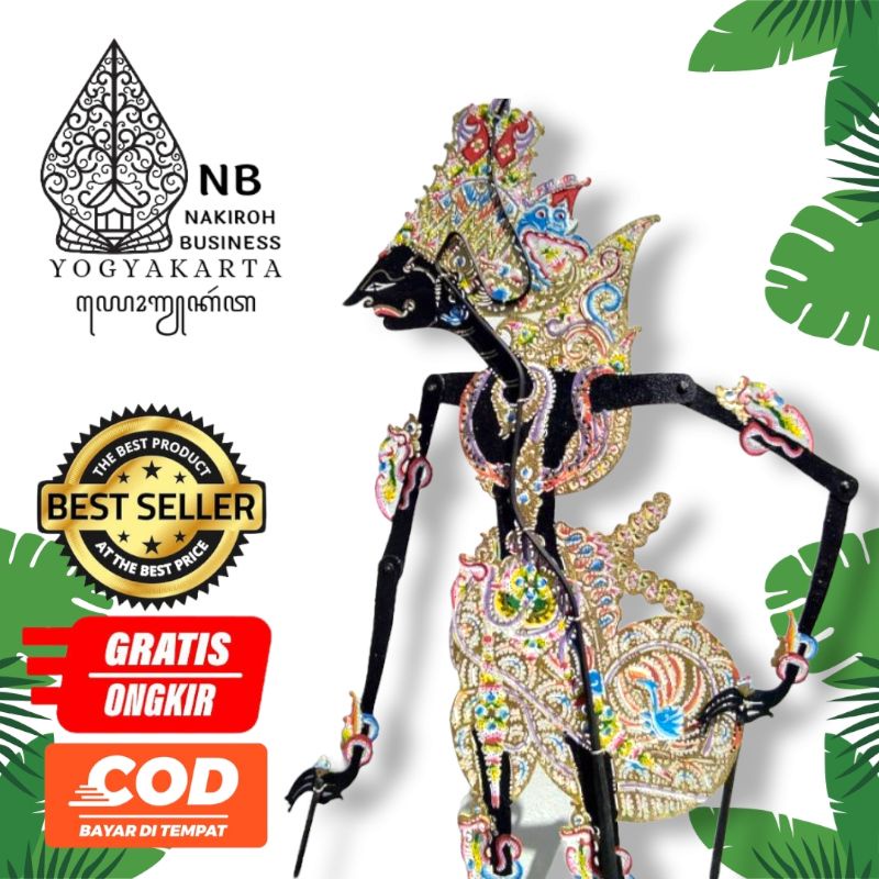 NAKIROHBUSINESS KRESNA WAYANG KULIT ASLI TOKOH KRESNA/KRISNA BIASA STANDAR DALANG
