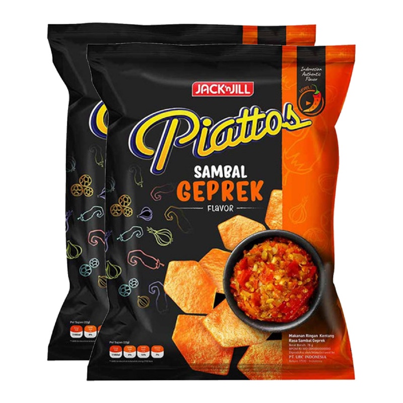 JACK N JILL PIATTOS SAMBAL GEPREK JUMBO 120GR