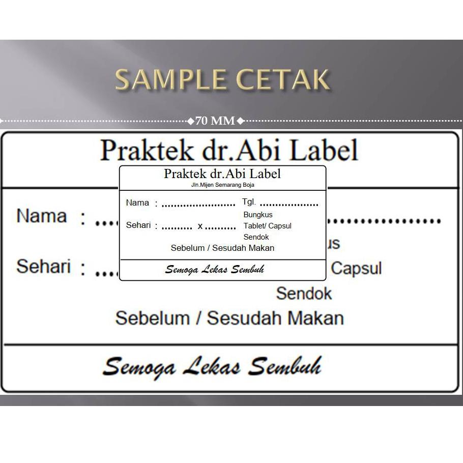 

[G-89 ㊛] JASA Cetak Label Etiket Obat 70x40 - 70 x 40 Semarang-banyak diminati