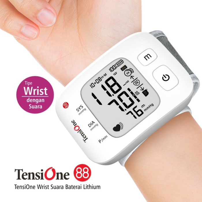 Onemed TensiOne 88 Wrist Tensimeter Suara Pergelangan Tangan + Charger