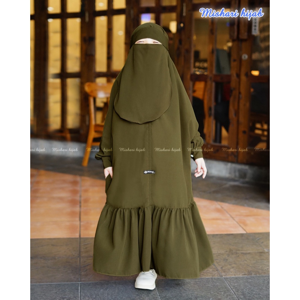 OVERHEAD Anak /Long Khimar Anak/free cadar