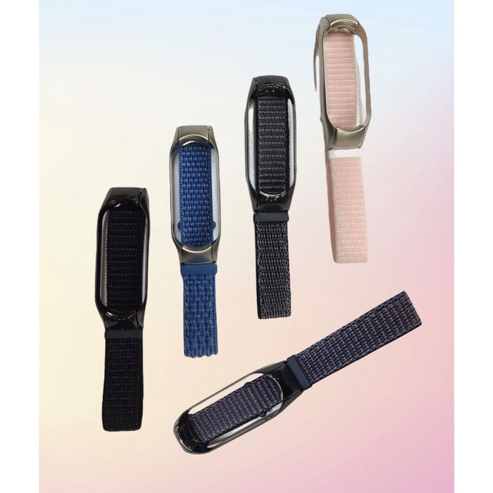 Strap Mi Band 5 Nylon Woven Tali Jam Mi Band 5 Velcro Premium Strap #Original