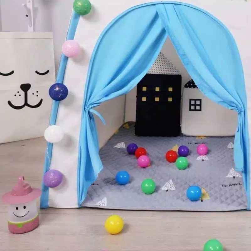 Mainan Tenda Anak Bentuk Rumah Edukasi - Camping Tent Castle Perempuan Laki