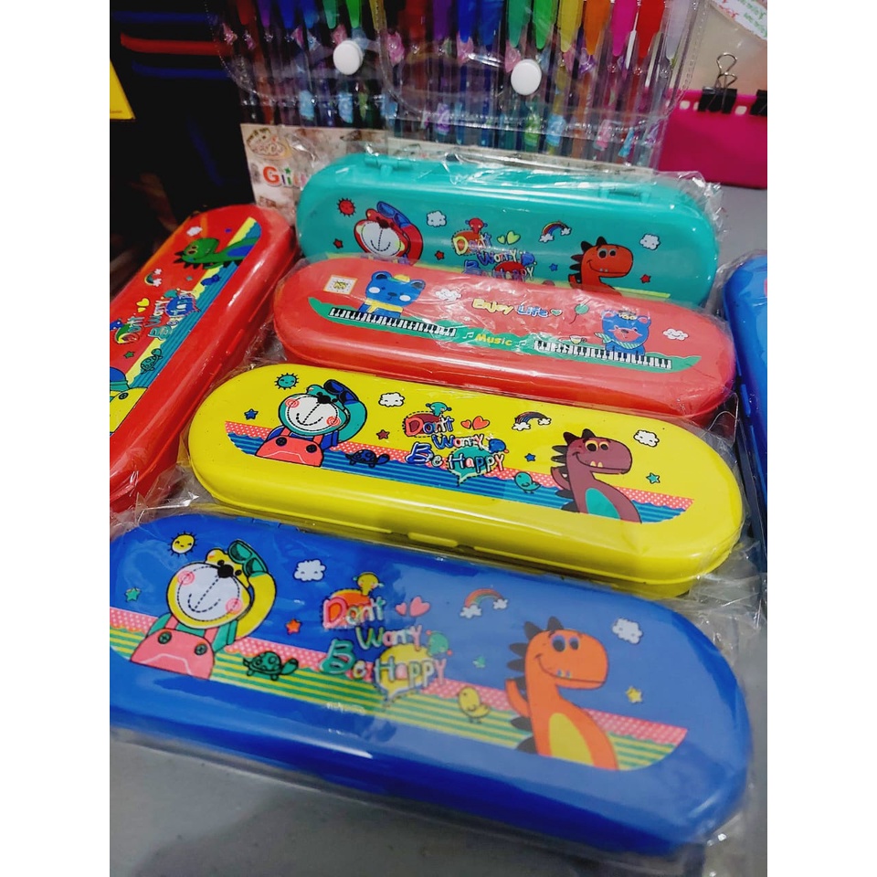 

MURAH Kotak pensil tempat pensil bahan plastik tebal size 19.5x6x3cm