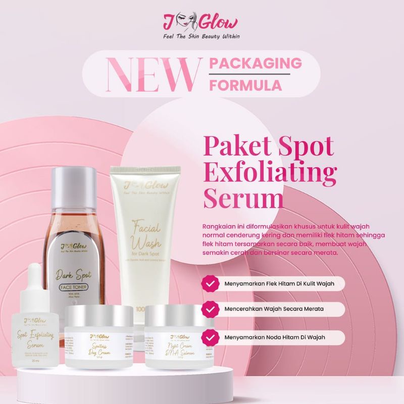 Jglow skincare paket Peeling Serum Flek Hyperpigmentasi