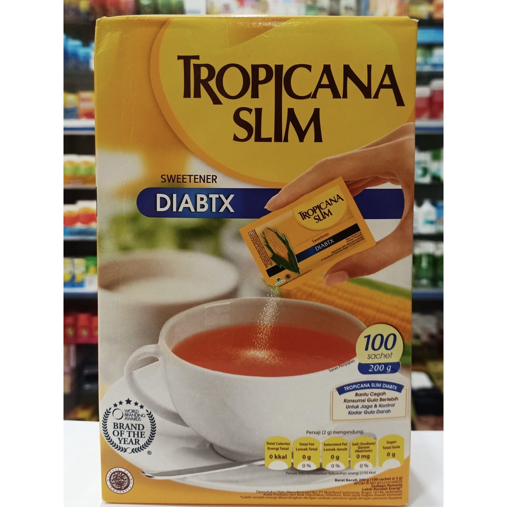 Tropicana Slim Sweetener Diabtx 100 Sachet Pemanis untuk Diabetes