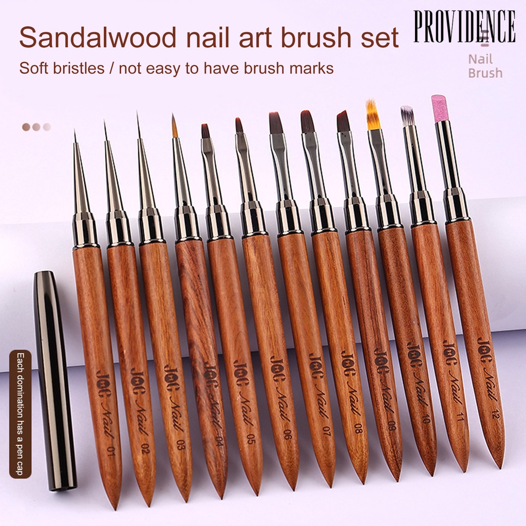 Providence Nail Art Pen Cendana Gagang Gradasi Efek Mekar Kuku UV Gel Liner Brush Drawing Pen Untuk Manicure Store