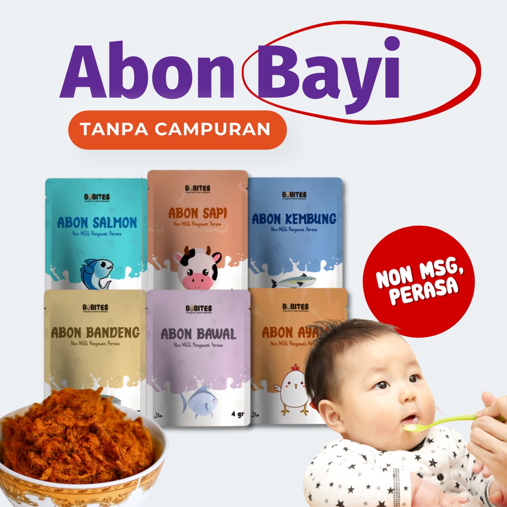 Yummybebi Abon MPASI Penambah Nafsu Makan Bayi Tanpa Campuran Kemasan Ekonomis Makanan Bayi Untuk Anak Bayi Penambah Berat Badan, BB Booster MPASI Bayi, Makanan Bayi Sehat