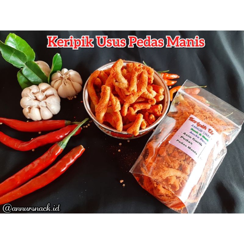 (PROMO COD) Keripik Usus Pedas Pouch 100gr