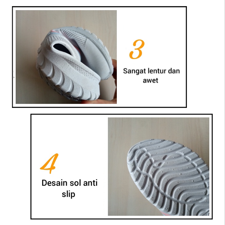 sogo ATT NSWP 491 Sepatu Sandal Karet Slip On Sepatu Cewek Anti Air Empuk Tidak Lecet Ringan