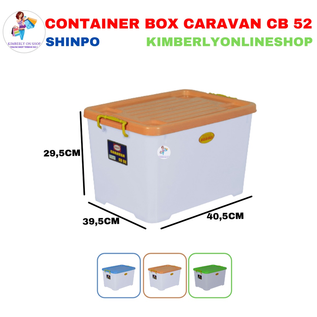 Box plastik menyimpan serbaguna container box Shinpo Caravan CB 52