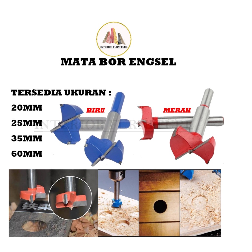 Mata Bor Kayu Engsel Sendok / Mata Bor Kunci / Mata Bor Tutup Lubang Kabel