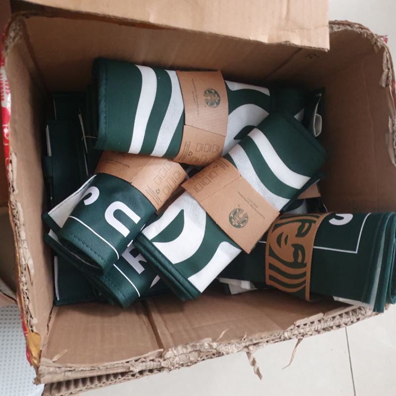 TAS STARBUCKS SPUNBOND PUTIH original medium