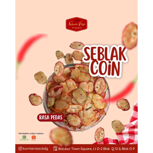 

kerupuk seblak coin pedas / kerupuk seblak kering / kurniarasa