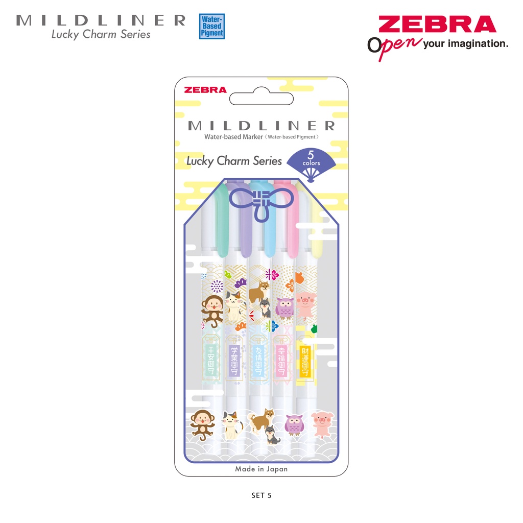 

ZEBRA MILDLINER 05 CHARM HIGHLIGHTER PENANDA BERWARNA WATER BASED MARKER SPIDOL WARNA
