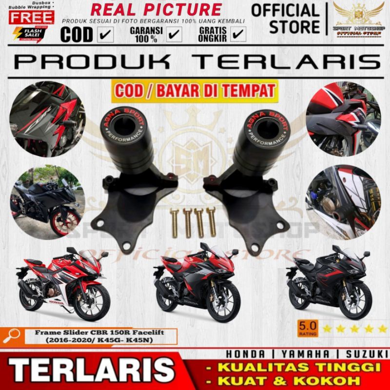 Bracket frame slider pengaman fairing bodi Honda CBR 150r facelift | Variasi part Pelindung bodi Hon